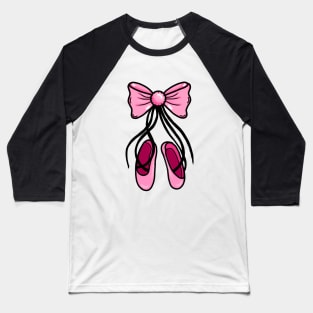 Pink Ballet Shoes Baseball T-Shirt